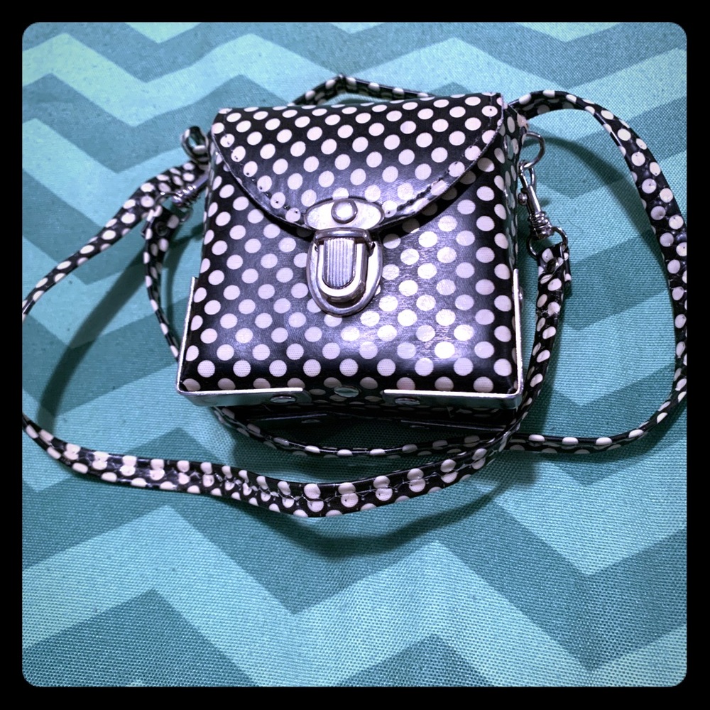 RUBBER Polka Dot Clutch/ Crossbody